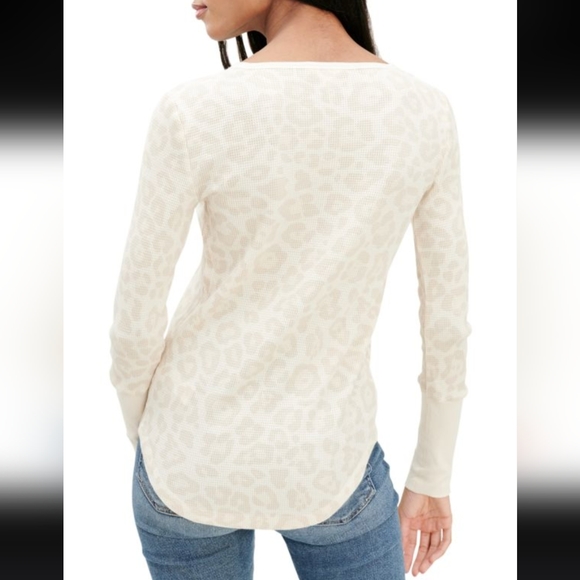 Splendid Forever Leopard Print Henley Top - Picture 5 of 14